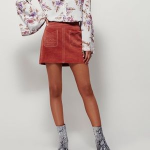 |•Free People•| ‘Mad Love’ Leather Skirt